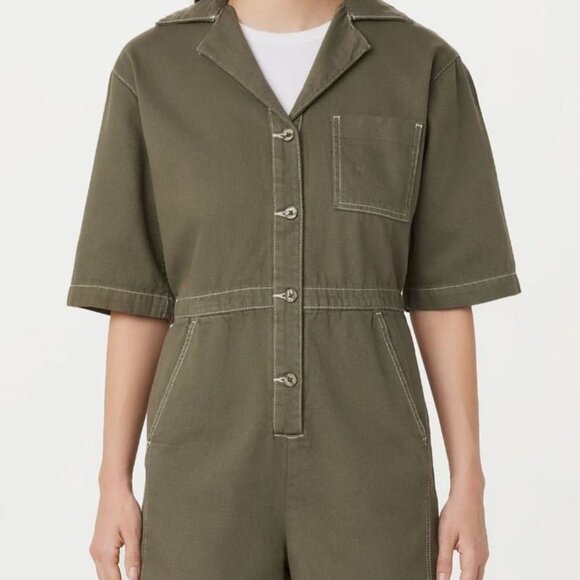 Frank and Oak utility romper in green - Picture 3 of 3